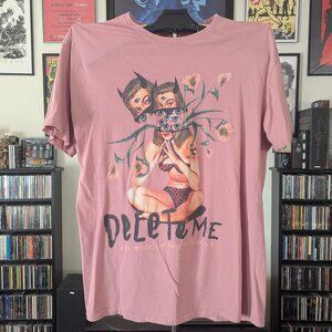 DELETE ME So Sick Of This World T-Shirt Size XL ~ Artsy Teen Hearts